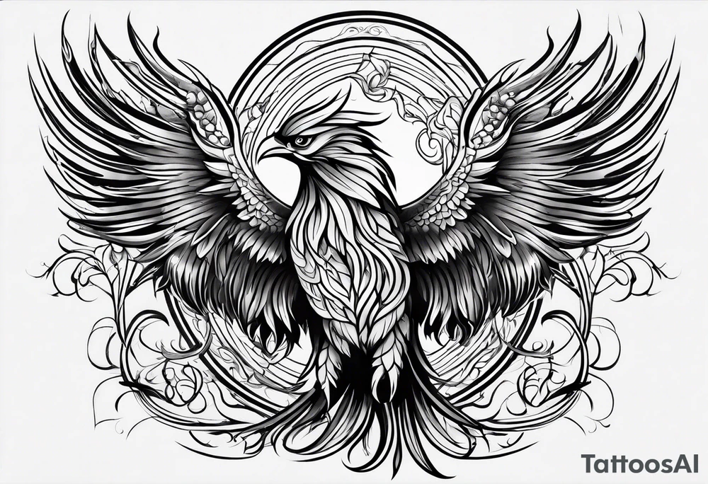 phoenix, flames tattoo idea