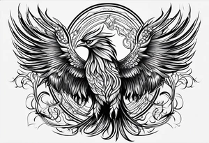 phoenix, flames tattoo idea