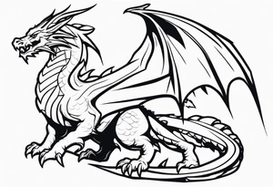 Dungeons and dragons white dragon tattoo idea