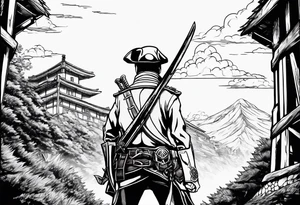 attack on titan animetry style with odm gear tattoo idea