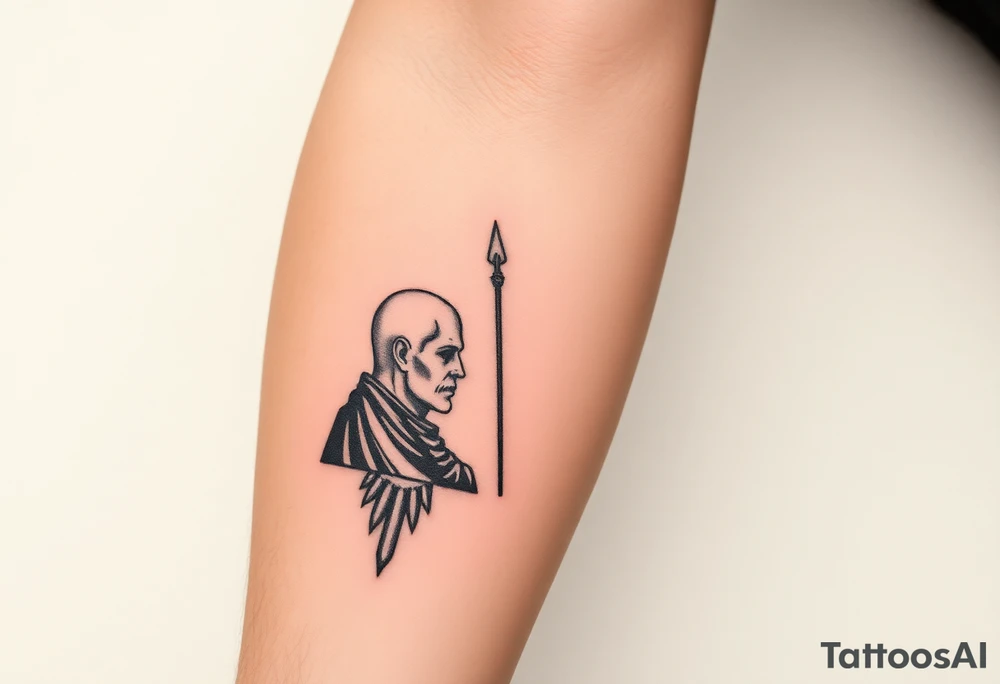 Two people depicting War and Peace tattoo idea