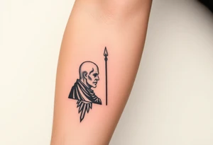 Two people depicting War and Peace tattoo idea