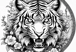 chinesische Mauer mit Tiger, Ratte und schlange tattoo idea
