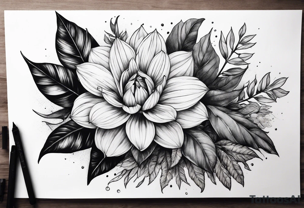 Plant sleeve tattoo idea