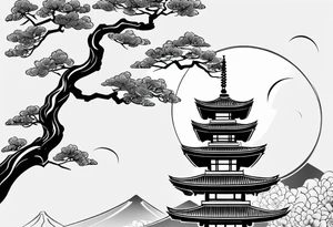 ukiyoe, bonsai tattoo idea