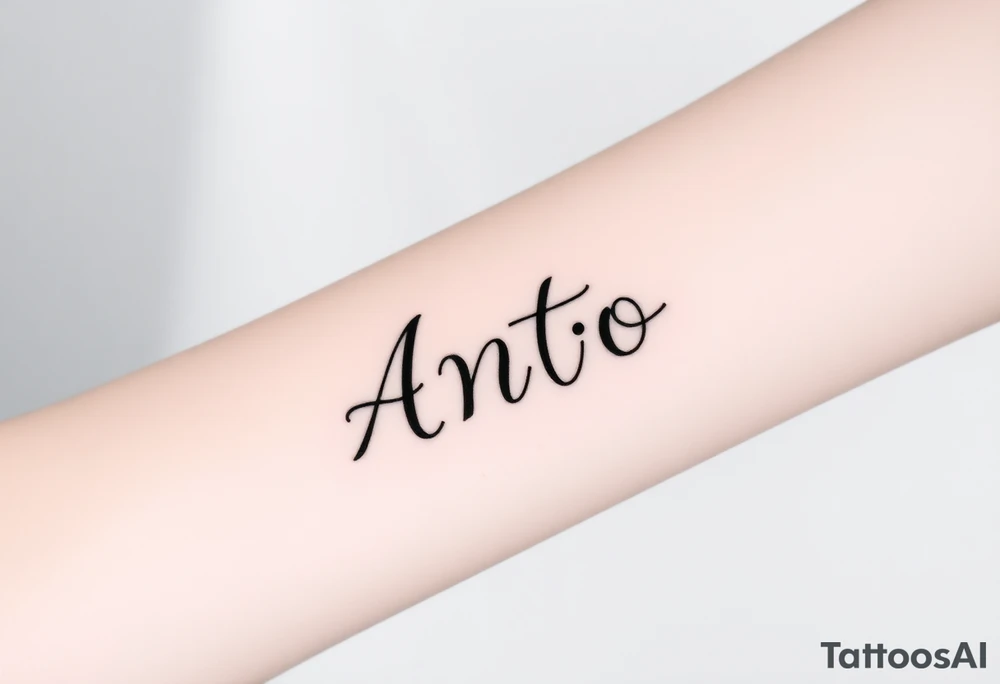 A n t o n i o  stacking the letters up and down on top of eachother tattoo idea