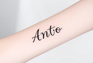 A n t o n i o  stacking the letters up and down on top of eachother tattoo idea