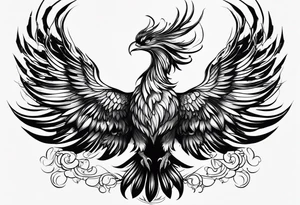 Rising phoenix tattoo idea