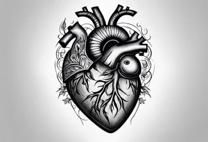 heart with four children in it tattoo idea