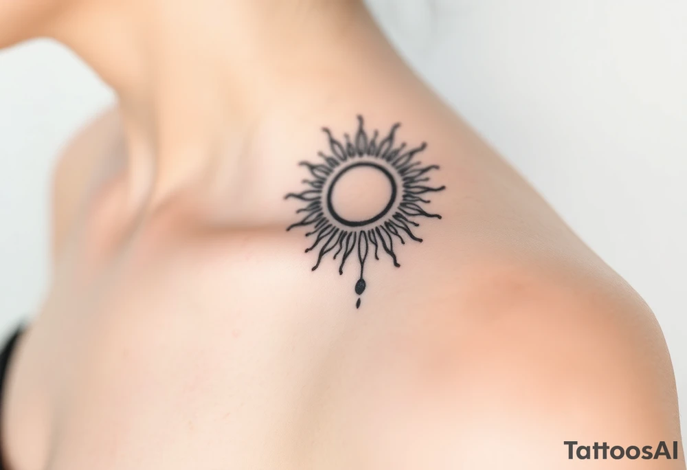 The sun cascading tattoo idea