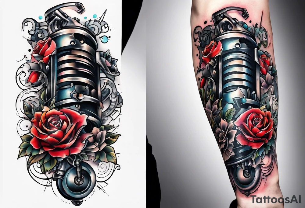 mechanical arm tattoo idea