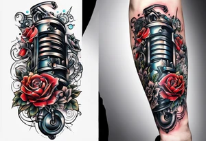 mechanical arm tattoo idea