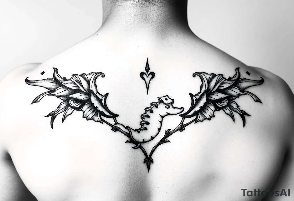 Dive into love tattoo idea