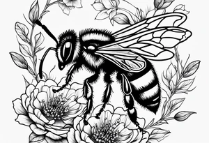 Honeybee drawing tattoo idea