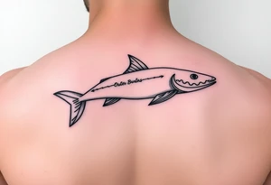 line tattoo of the outer banks tattoo idea