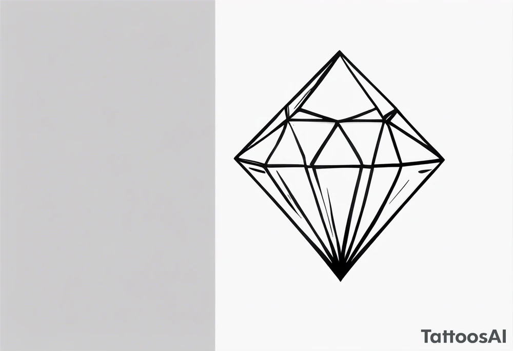 Diamond simple tattoo idea