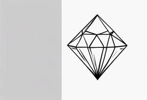 Diamond simple tattoo idea