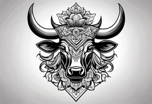 Make me a tattoo of bullish face tattoo idea