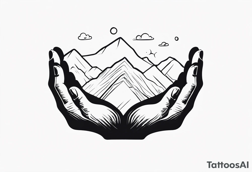 Rock sign hands tattoo idea