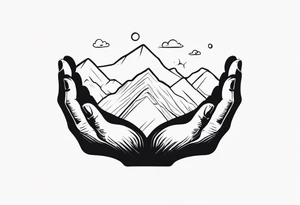 Rock sign hands tattoo idea