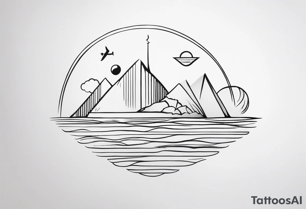 a minimalistic, very small, fine line tattoo symbolizing my love to travel the world and explore new cultures while also including a symbol of my roots, my family and friends, who I am very grateful for tattoo idea