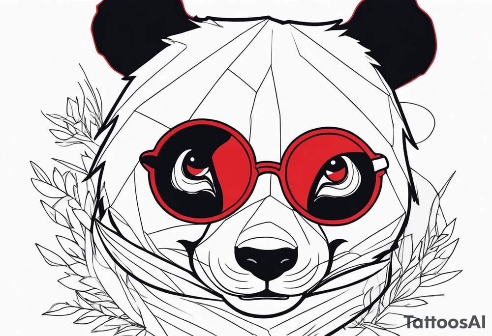 red y2k panda tattoo idea