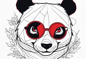 red y2k panda tattoo idea
