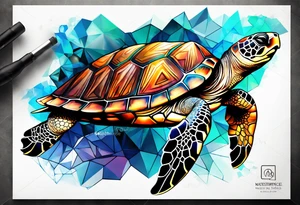 a majestic turtle tattoo idea