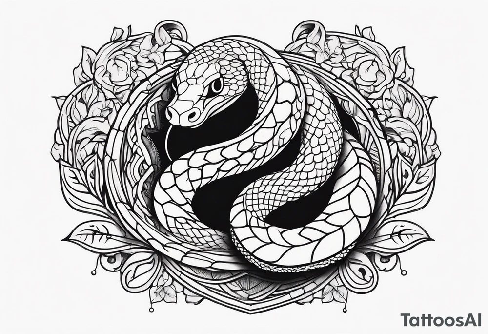 Snake in american traditional aestetics tattoo idea