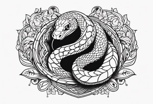 Snake in american traditional aestetics tattoo idea