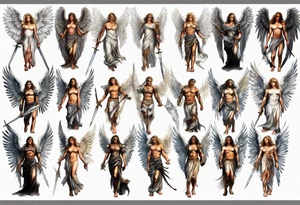 Warrior Angel picture tattoo idea