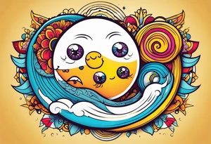 Sol e lua juntos tattoo idea