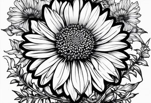 the name Cambria in a dandelion tattoo idea