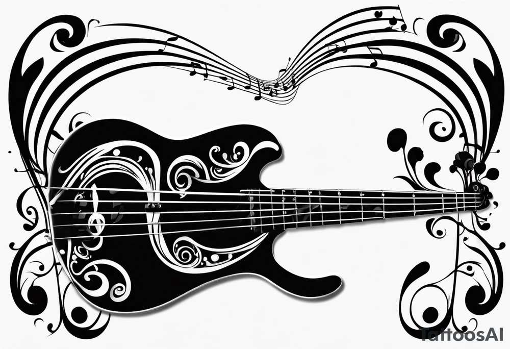 bass clef tattoo idea