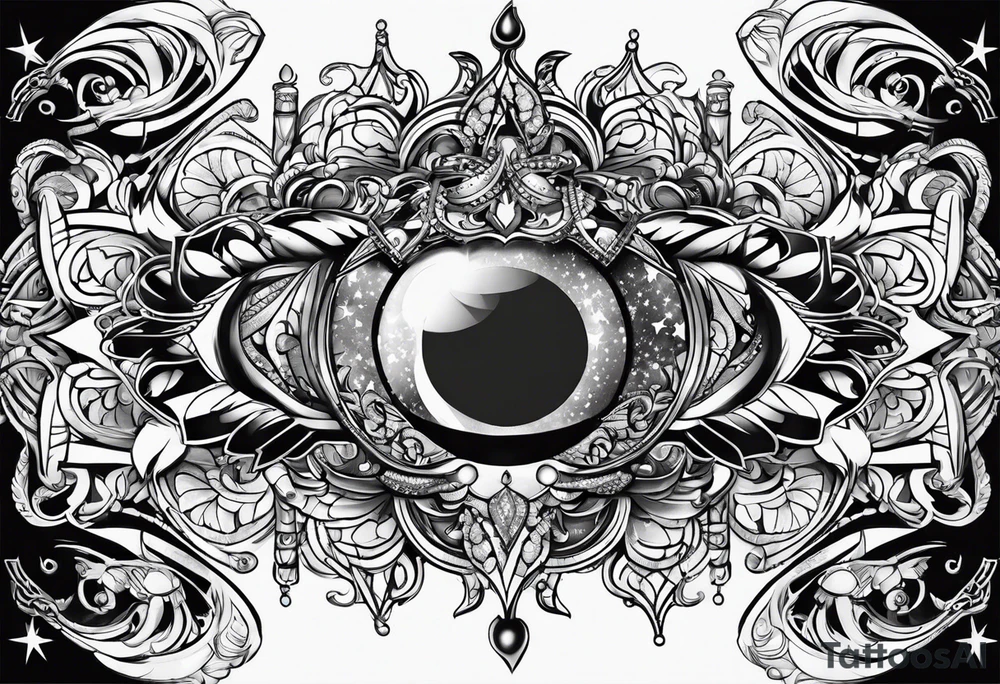 Stars cover up tattoo idea