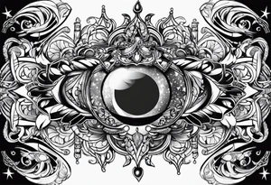 Stars cover up tattoo idea