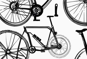 bicycle drive train tattoo idea