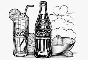 Antique Coca Cola lamp tattoo idea