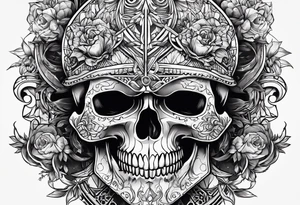 Skull key tattoo idea