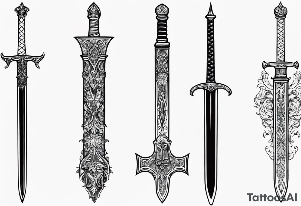 Einhander sword tattoo idea