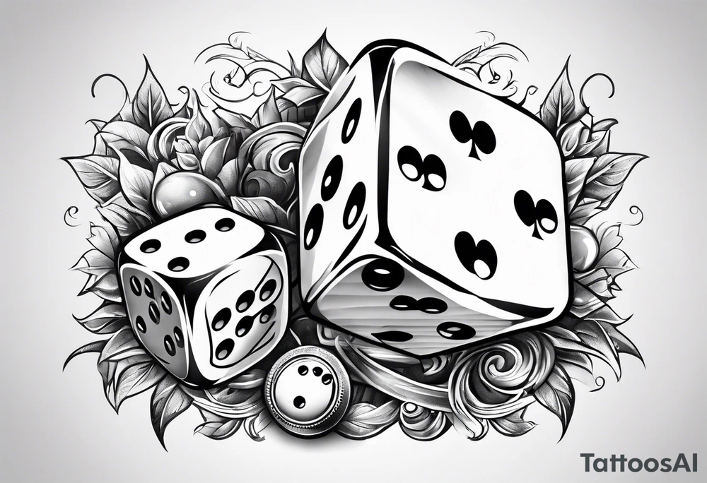 Gambling dice tattoo idea