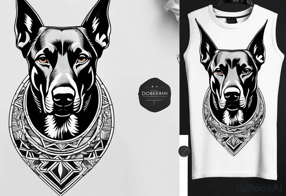 dobermann god tattoo idea