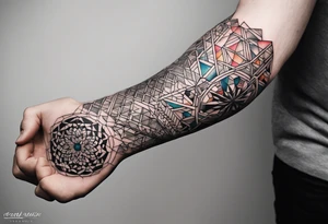 British, forearm tattoo, geometric, subtle, men, culture, iconic tattoo idea