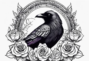 Raven , tribal , light , roses , doll , scary tattoo idea