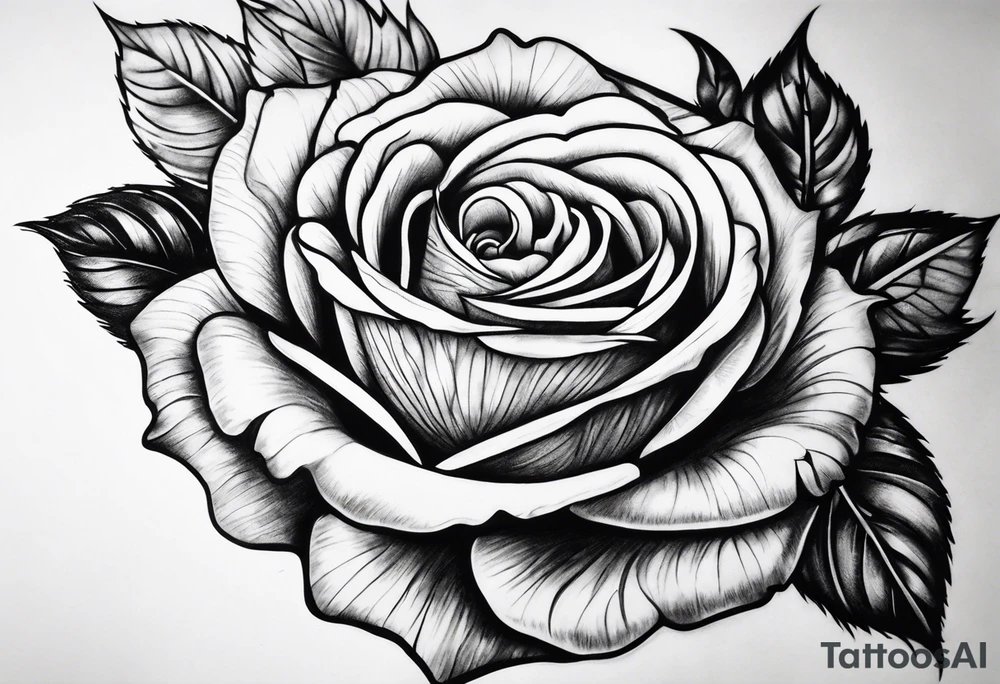 rose in hand tattoo idea