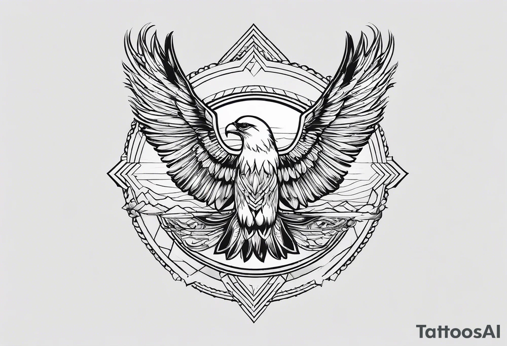 Create minimalistic tatoo symbolising freedom to live anywhere in the world. It should be peaceful and respectful. tattoo idea