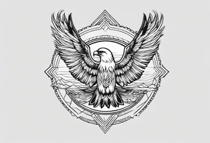 Create minimalistic tatoo symbolising freedom to live anywhere in the world. It should be peaceful and respectful. tattoo idea