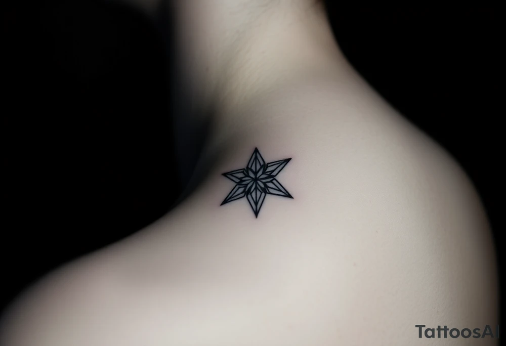 Create a star tattoo design. tattoo idea