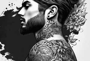neck tattoo men tattoo idea