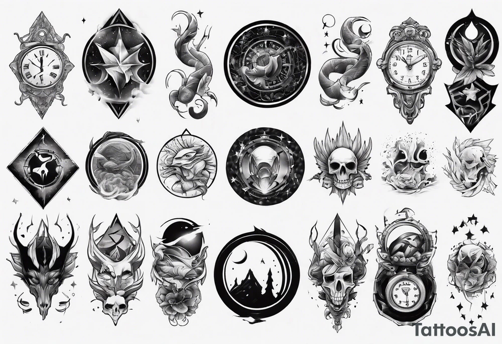 sleep token sleeve tattoo idea